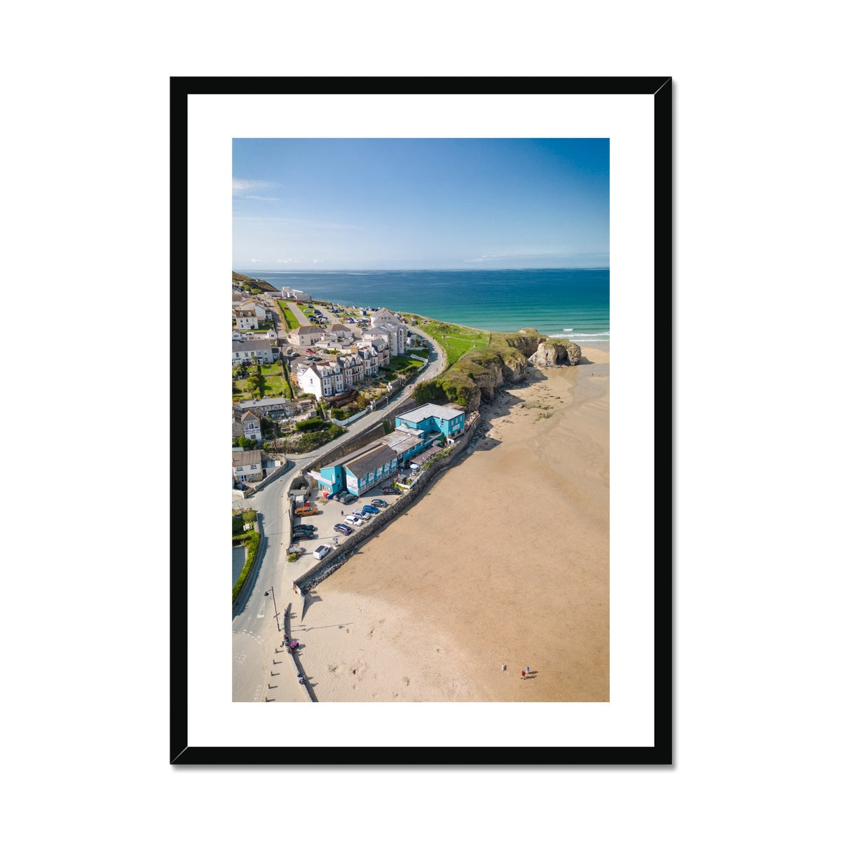 Seiners & Cliff Road ~ Framed & Mounted Print