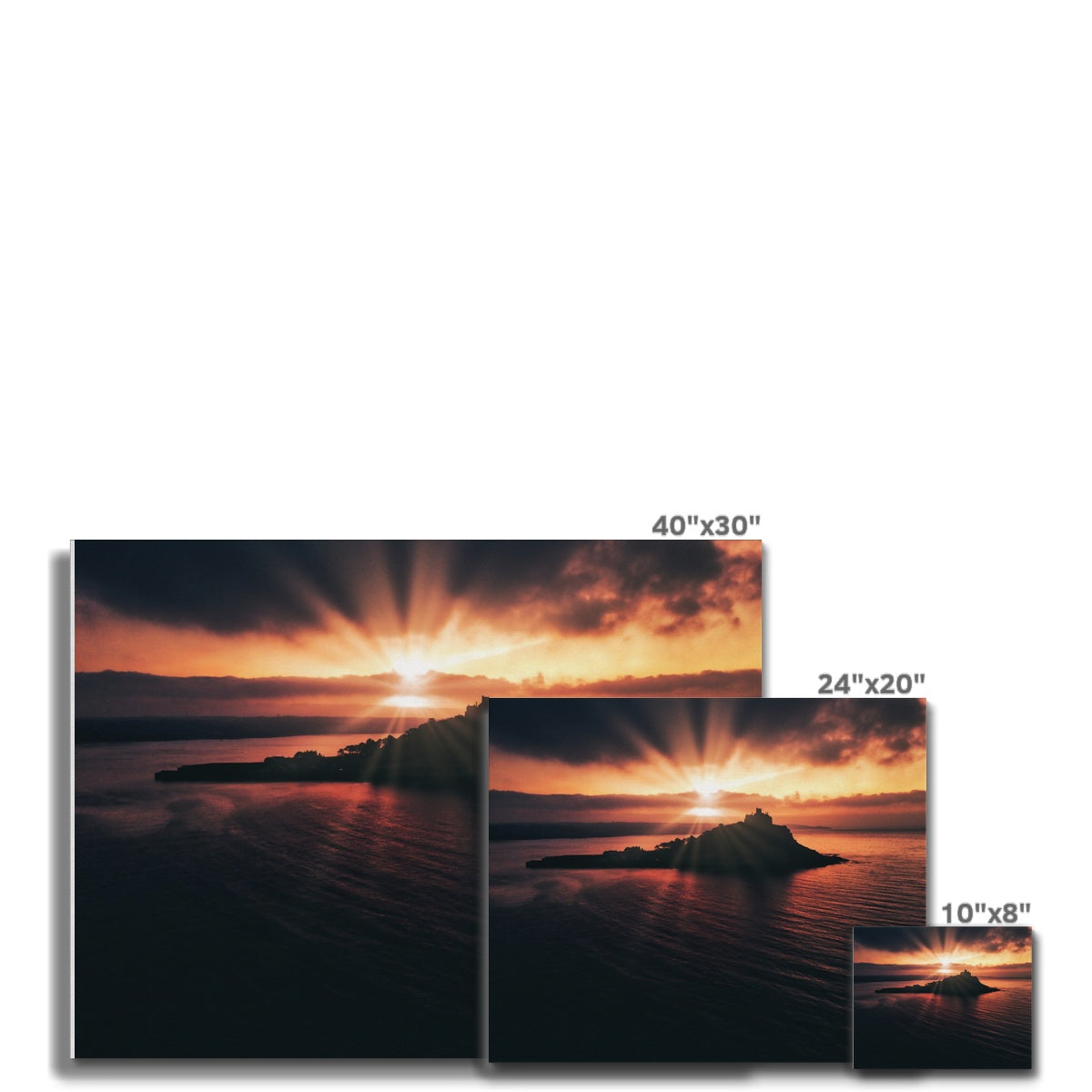 st michaels mount sunrise canvas sizes