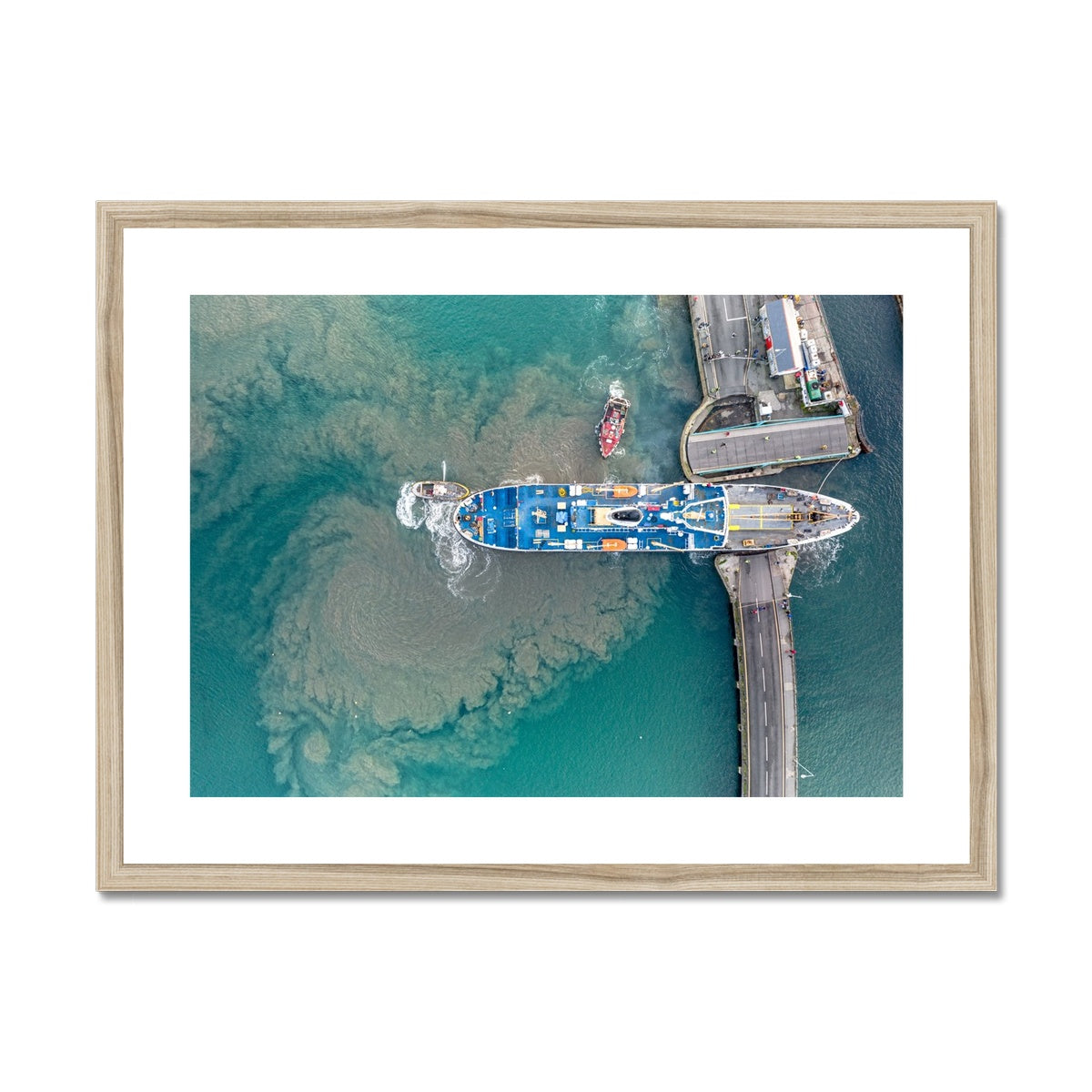 Scillonian Top Down ~ Framed & Mounted Print