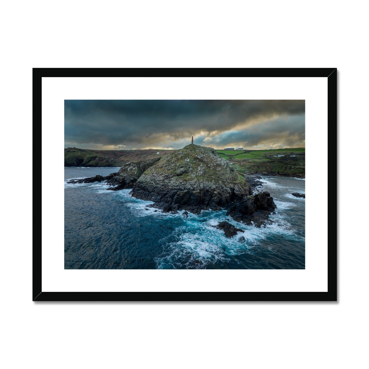 Cape Cornwall ~ Framed & Mounted Print