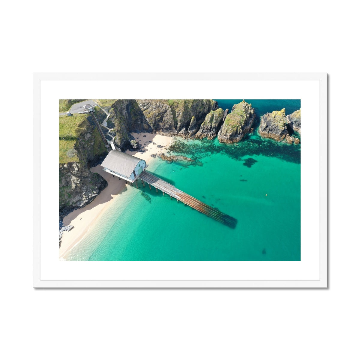 padstow lifeboat station white frame