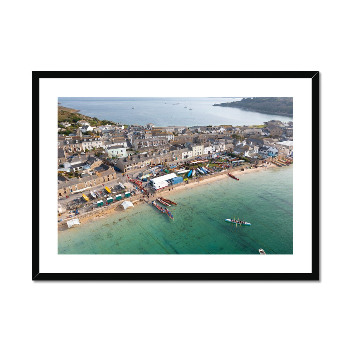 Hugh Town Gigs View ~ Framed & Mounted Print