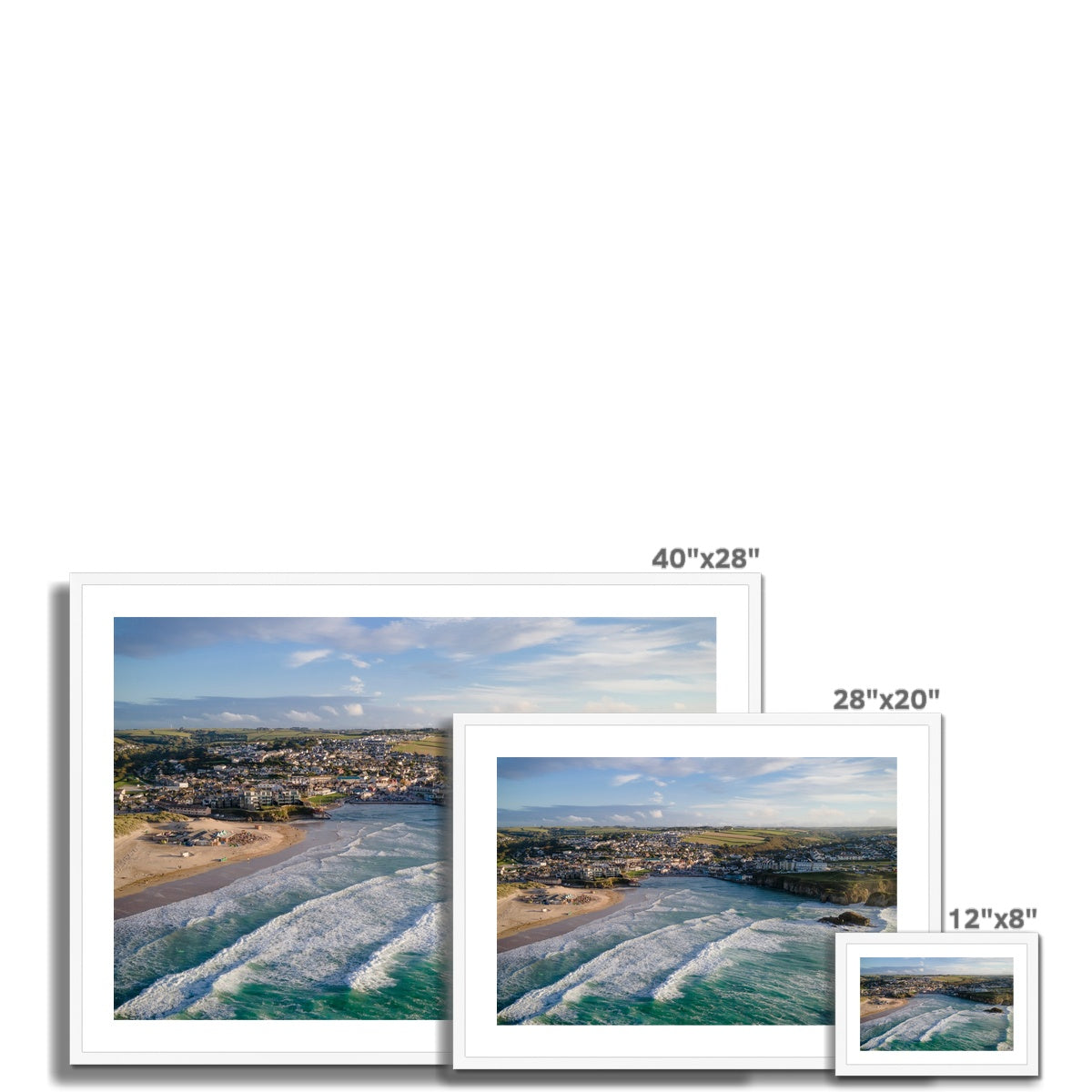 high tide perranporth wooden frame sizes