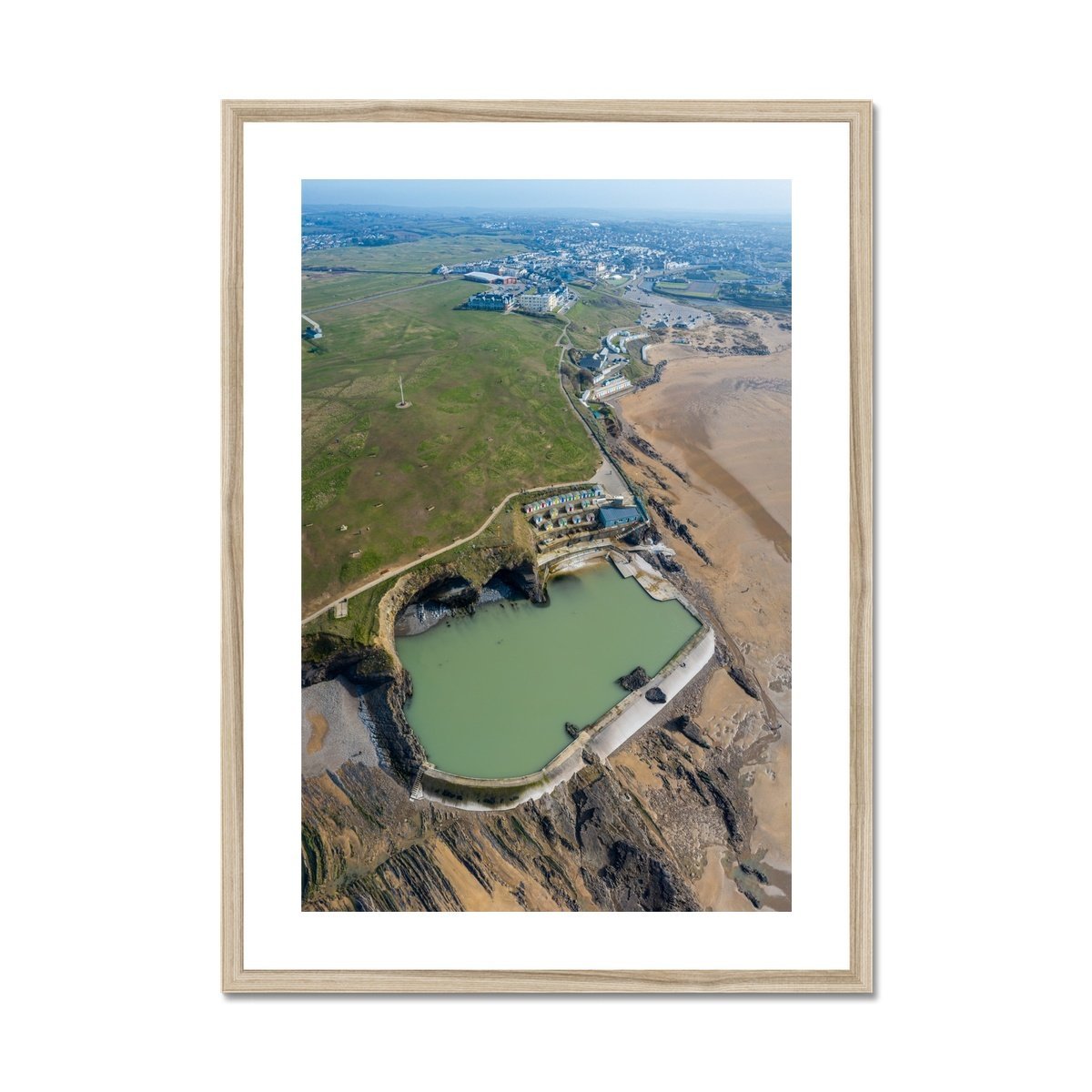 bude sea pool wooden frame