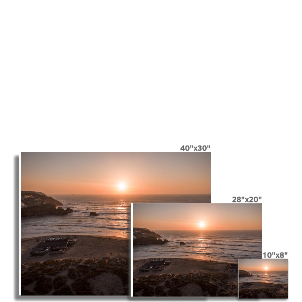 orange sunset perranporth picture sizes