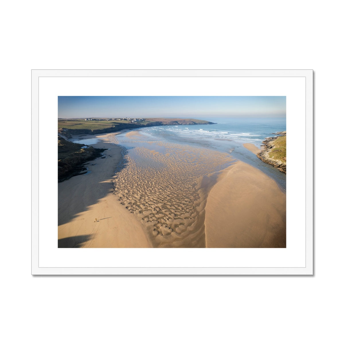 Crantock Beach ~ Framed & Mounted Print