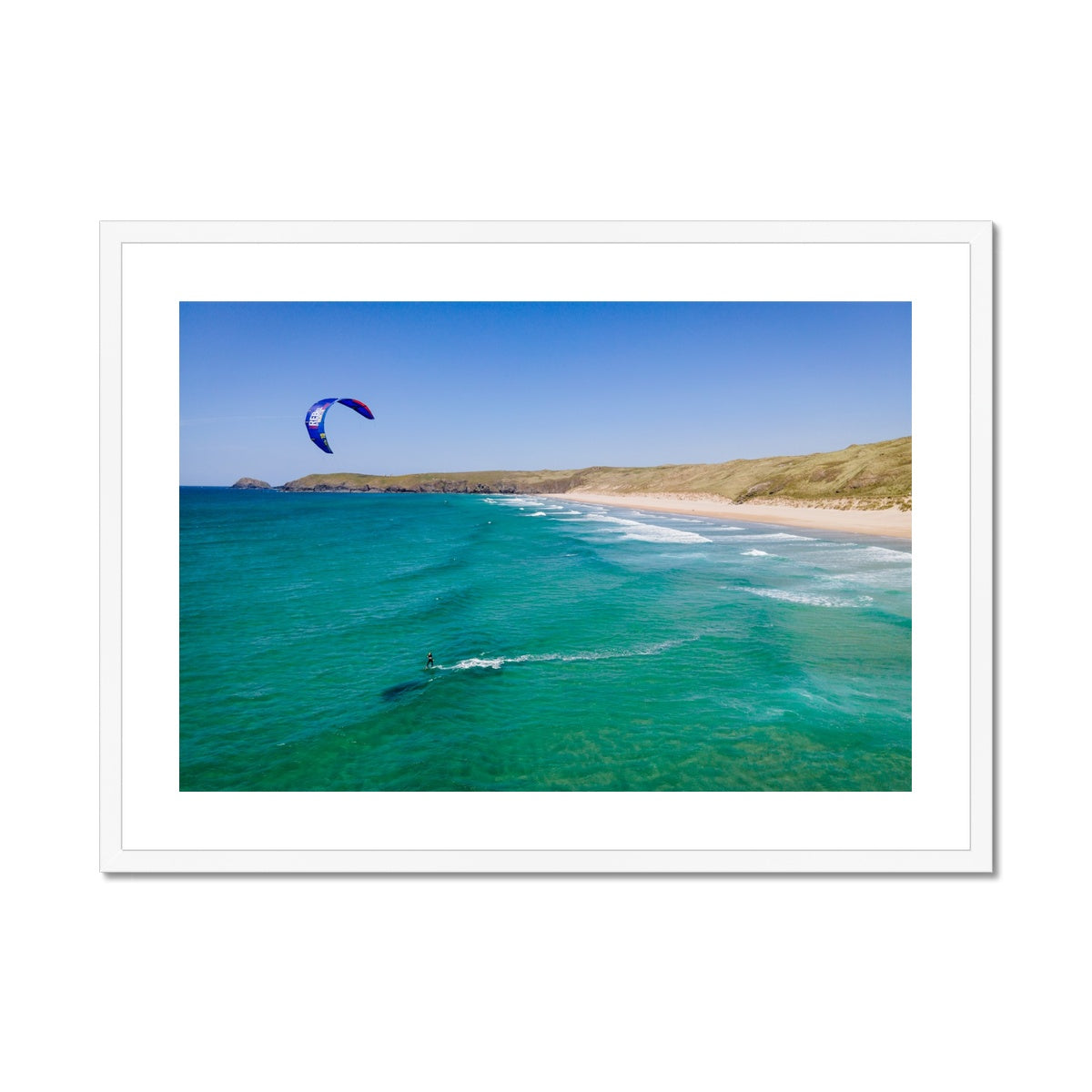 kitesurfing perran sands white frame