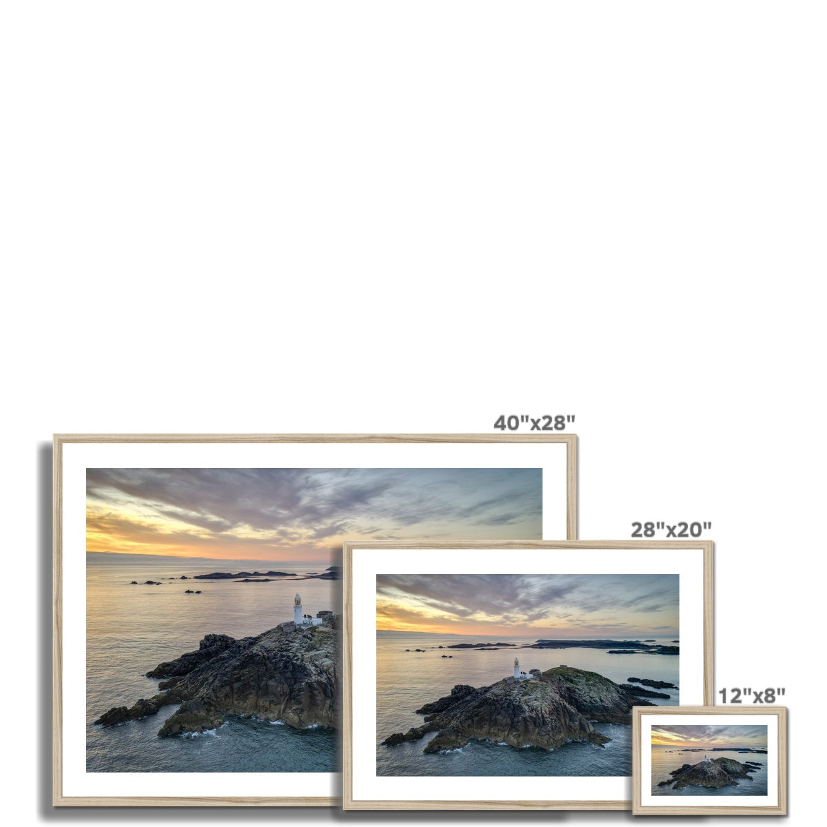 dawn round island framed photograph