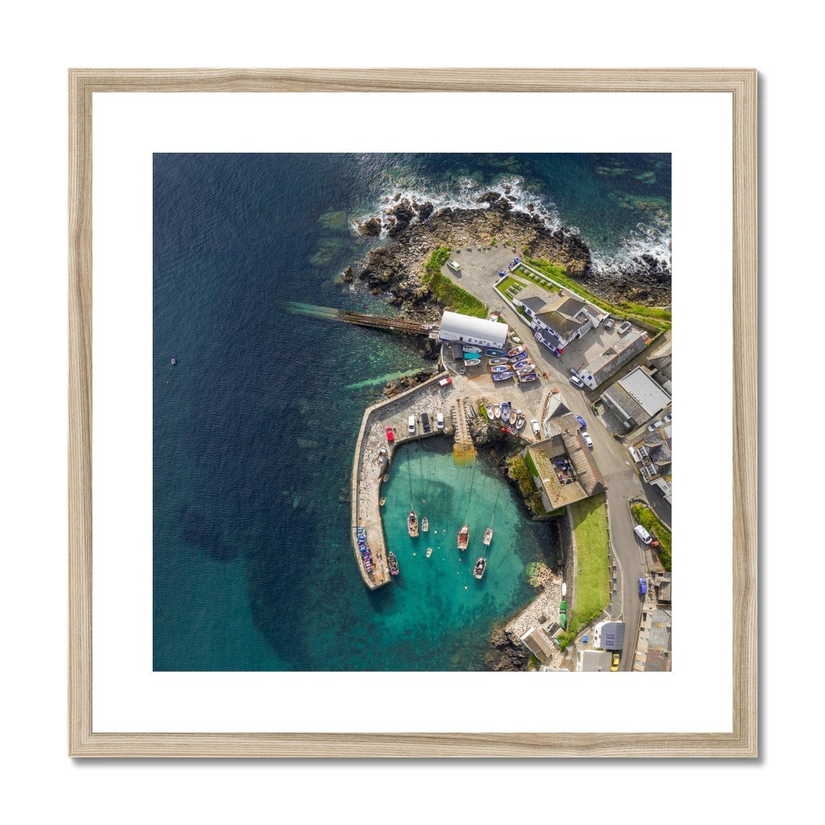 coverack from above wooden frame