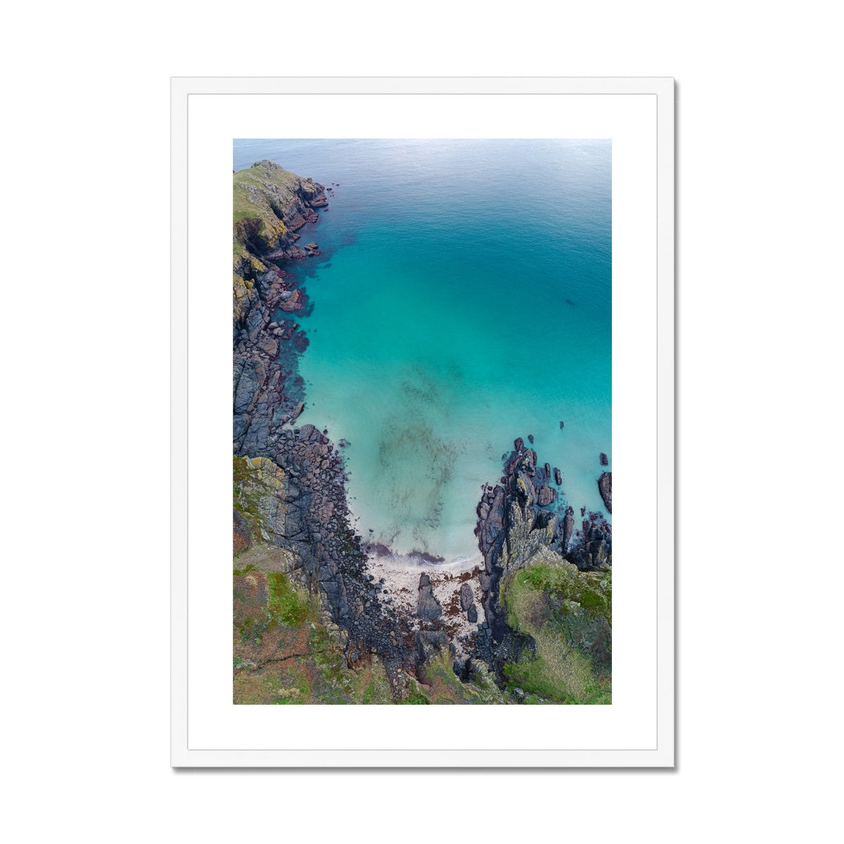housel bay from above white frame
