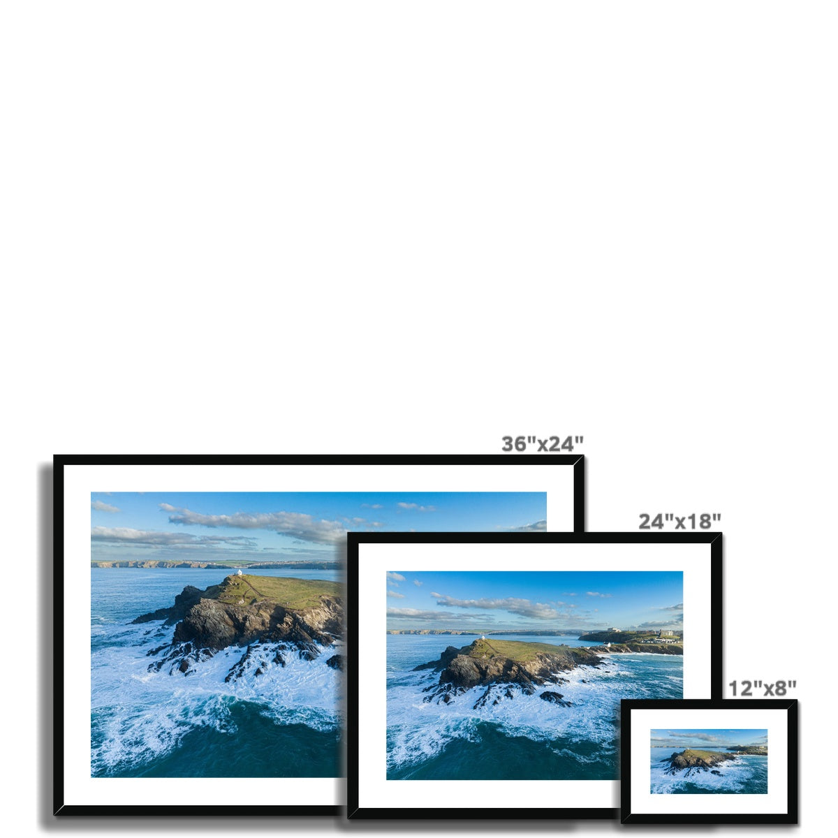 Newquay Headland ~ Framed & Mounted Print