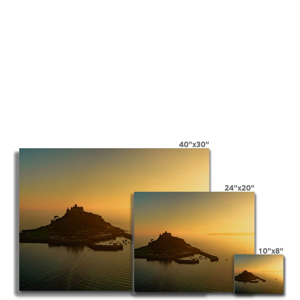 st michaels mount sunset canvas sizes