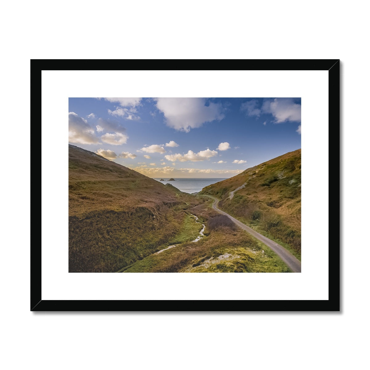 cot valley framed print