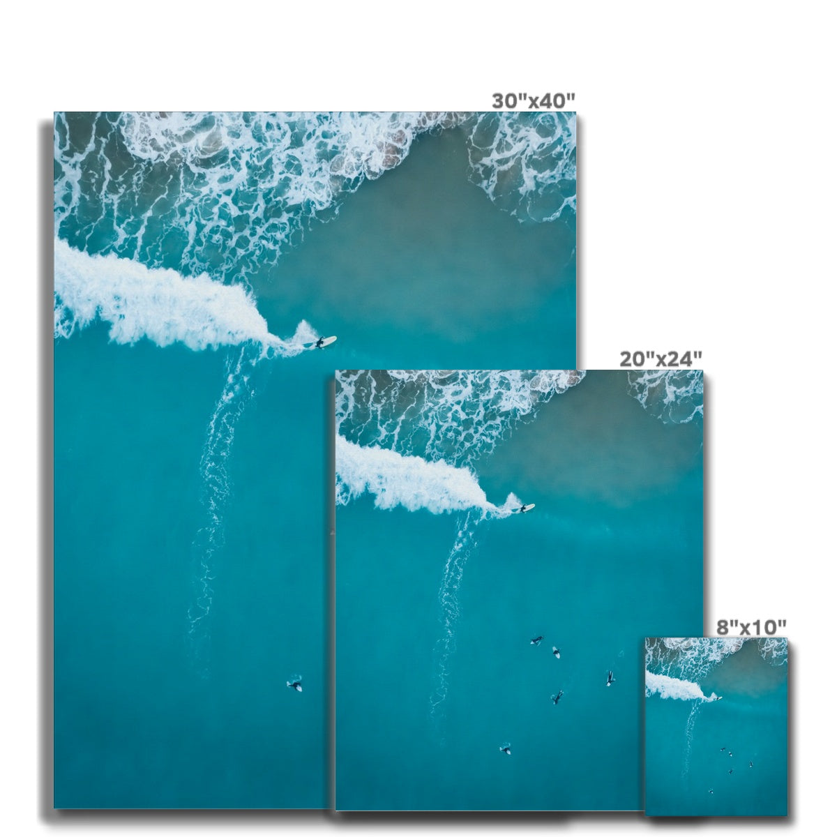 vertical surfer canvas sizes
