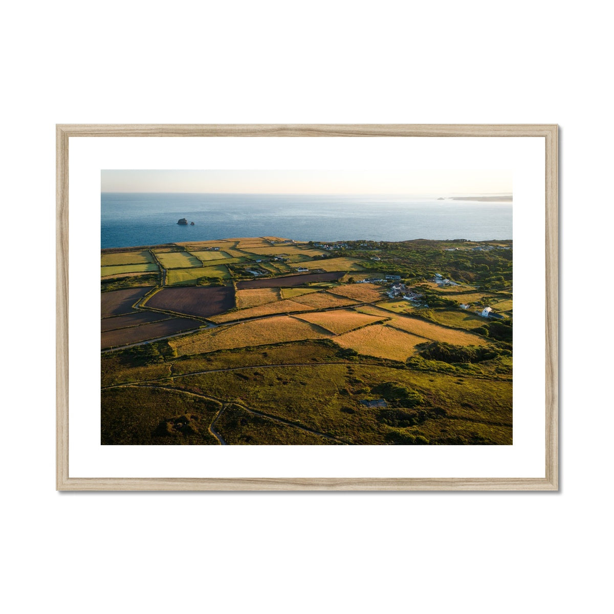 Dawn Fields, St. Agnes ~ Framed & Mounted Print