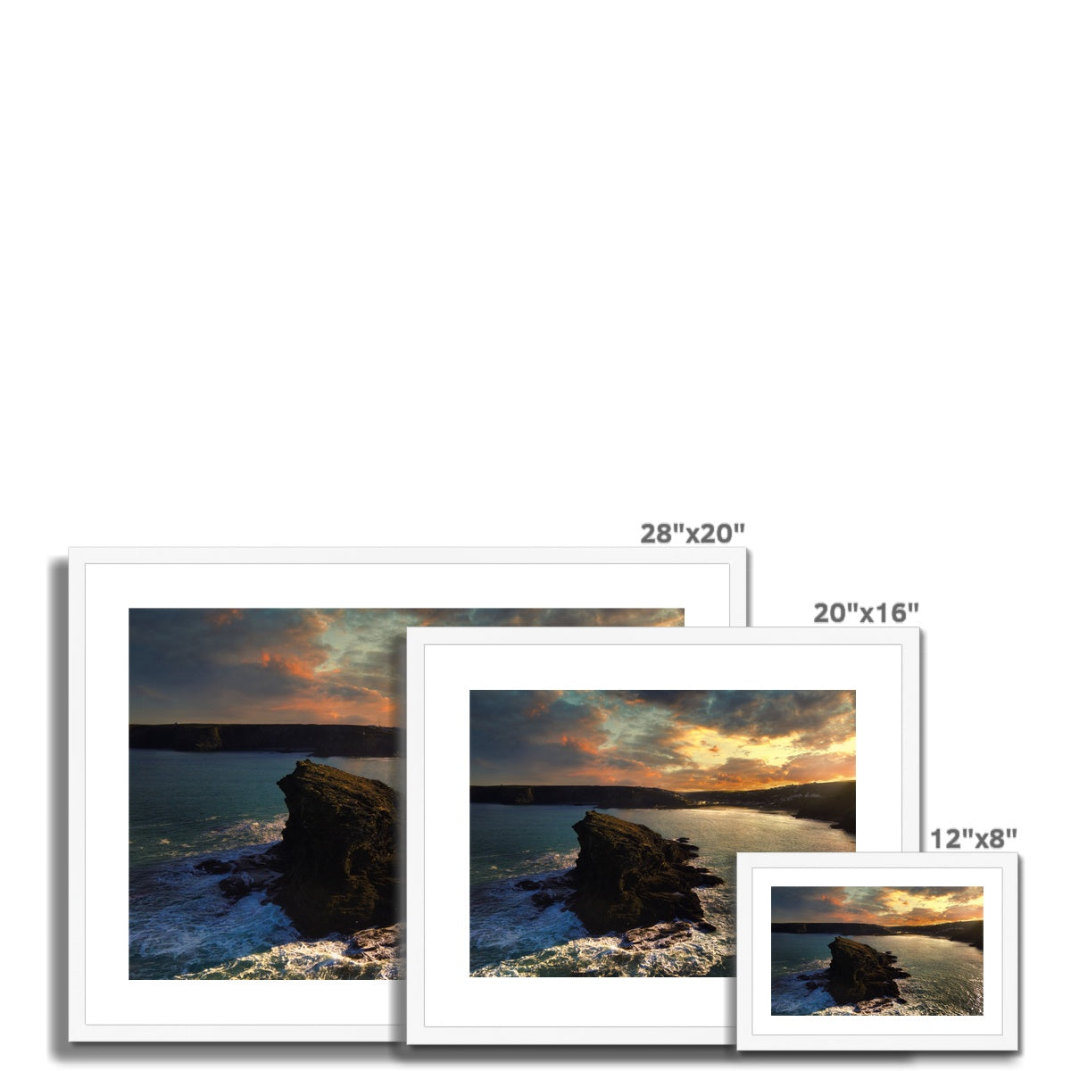 gull rock portreath frame sizes