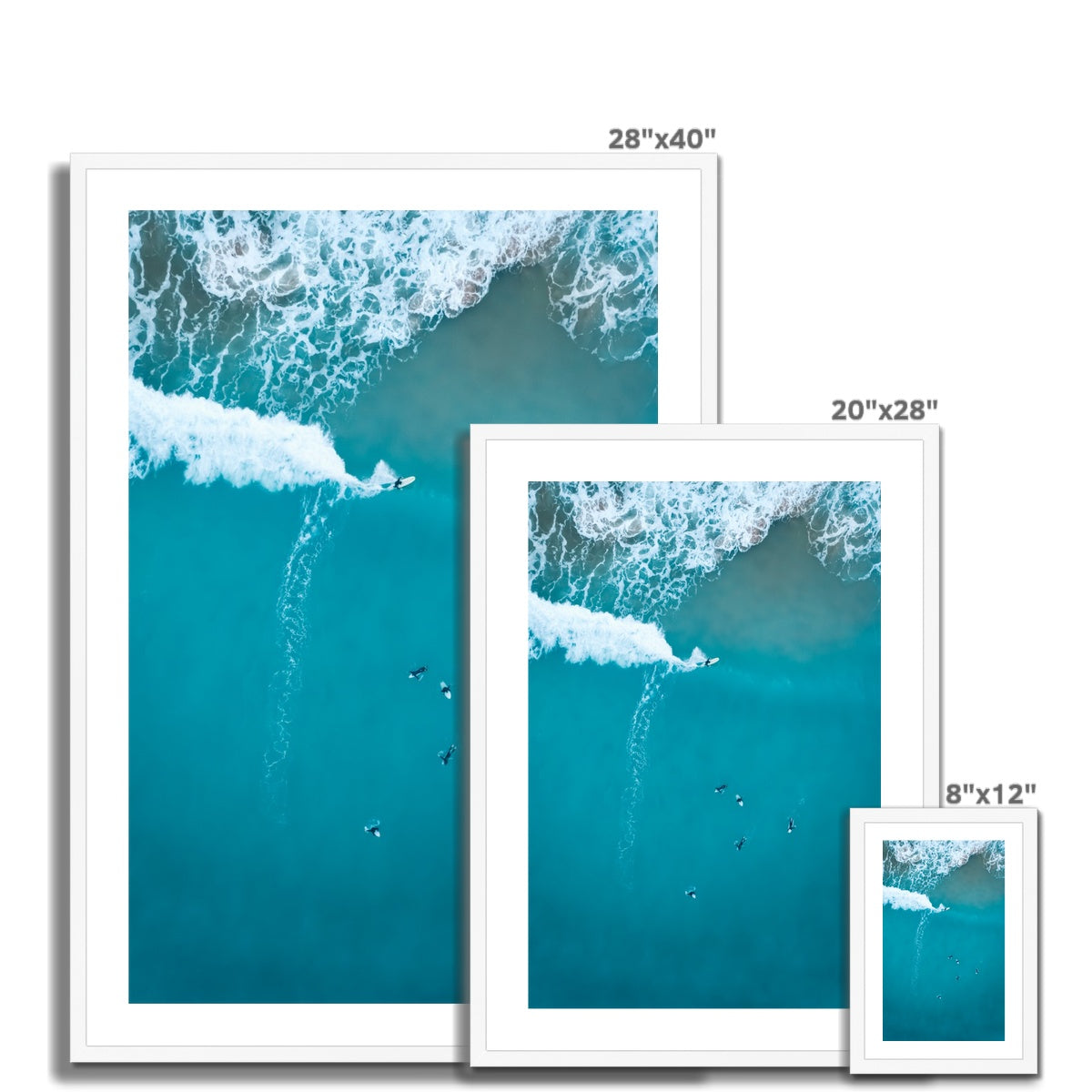 vertical surfer wooden frame sizes