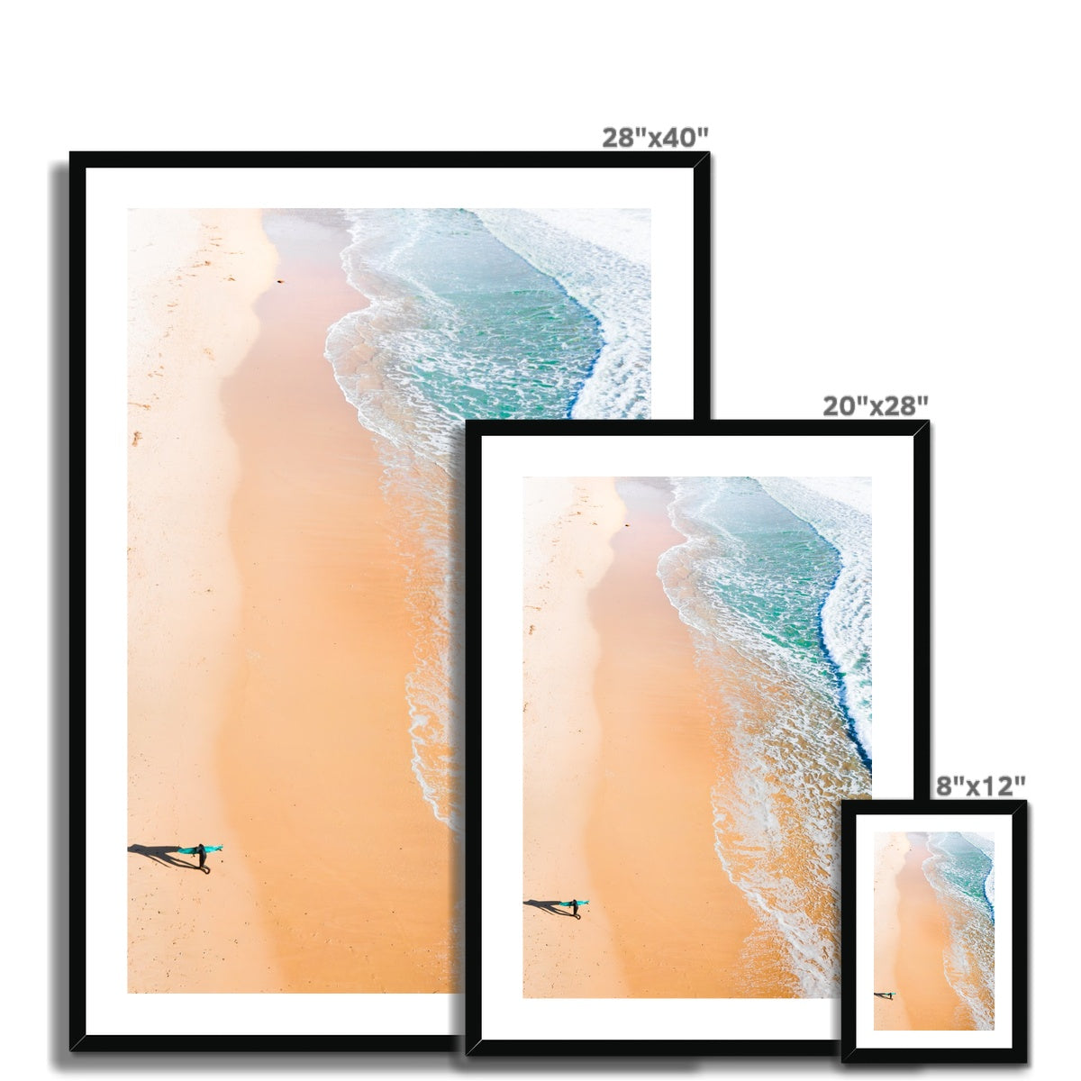 praa sands surfer framed photograph