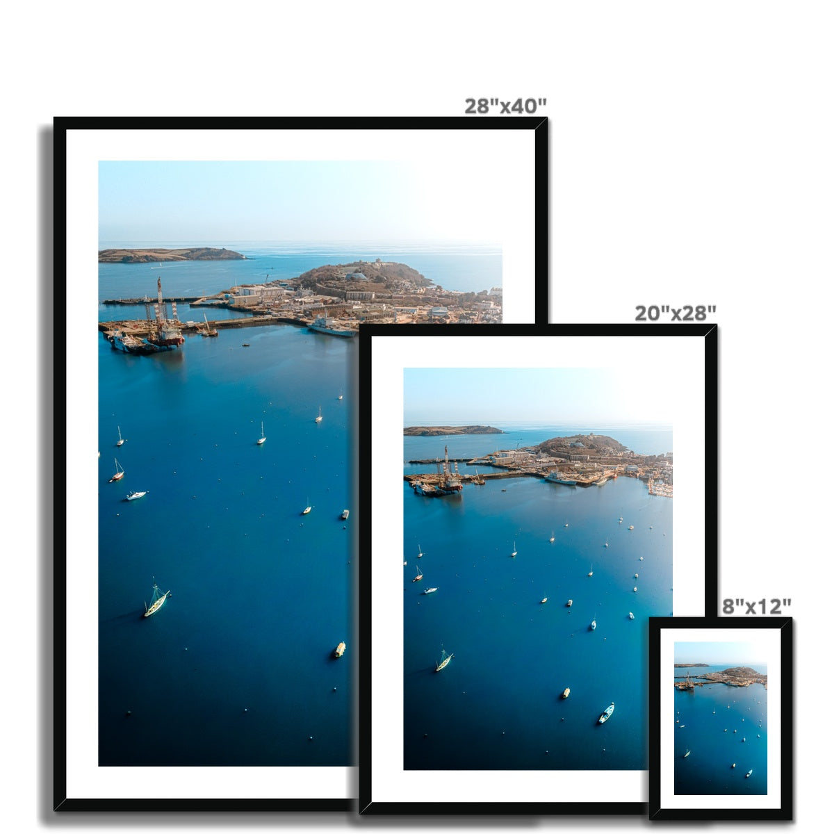 falmouth harbour portrait frame sizes