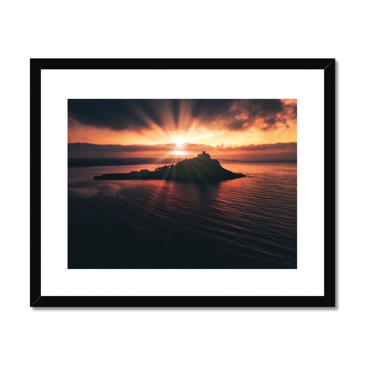 st michaels mount sunrise framed print