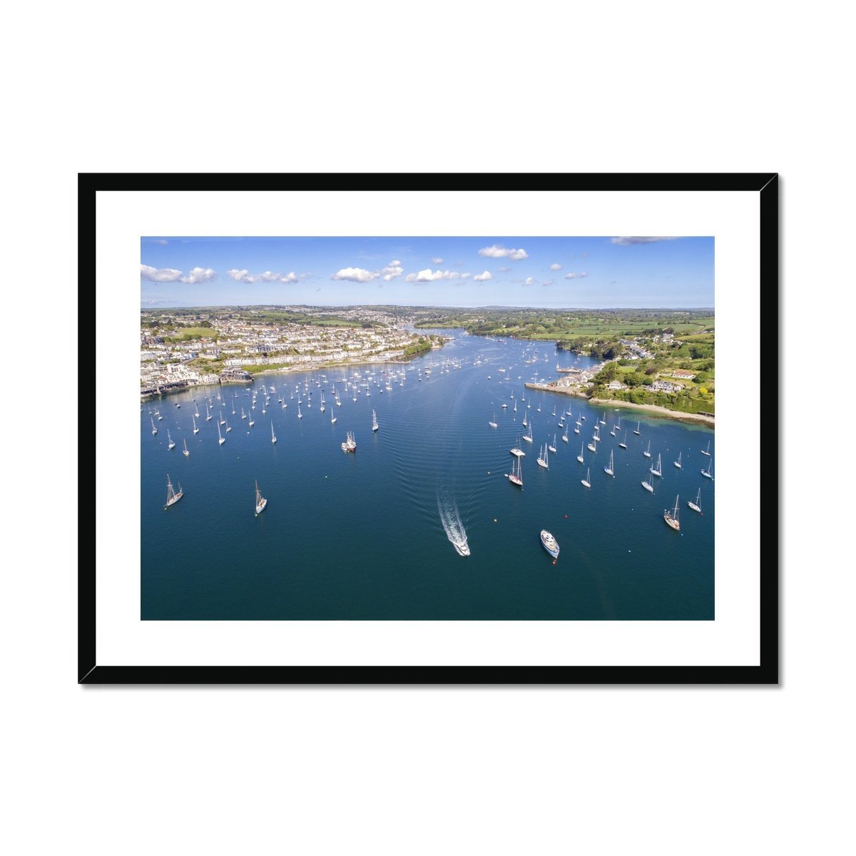 falmouth harbour view framed print