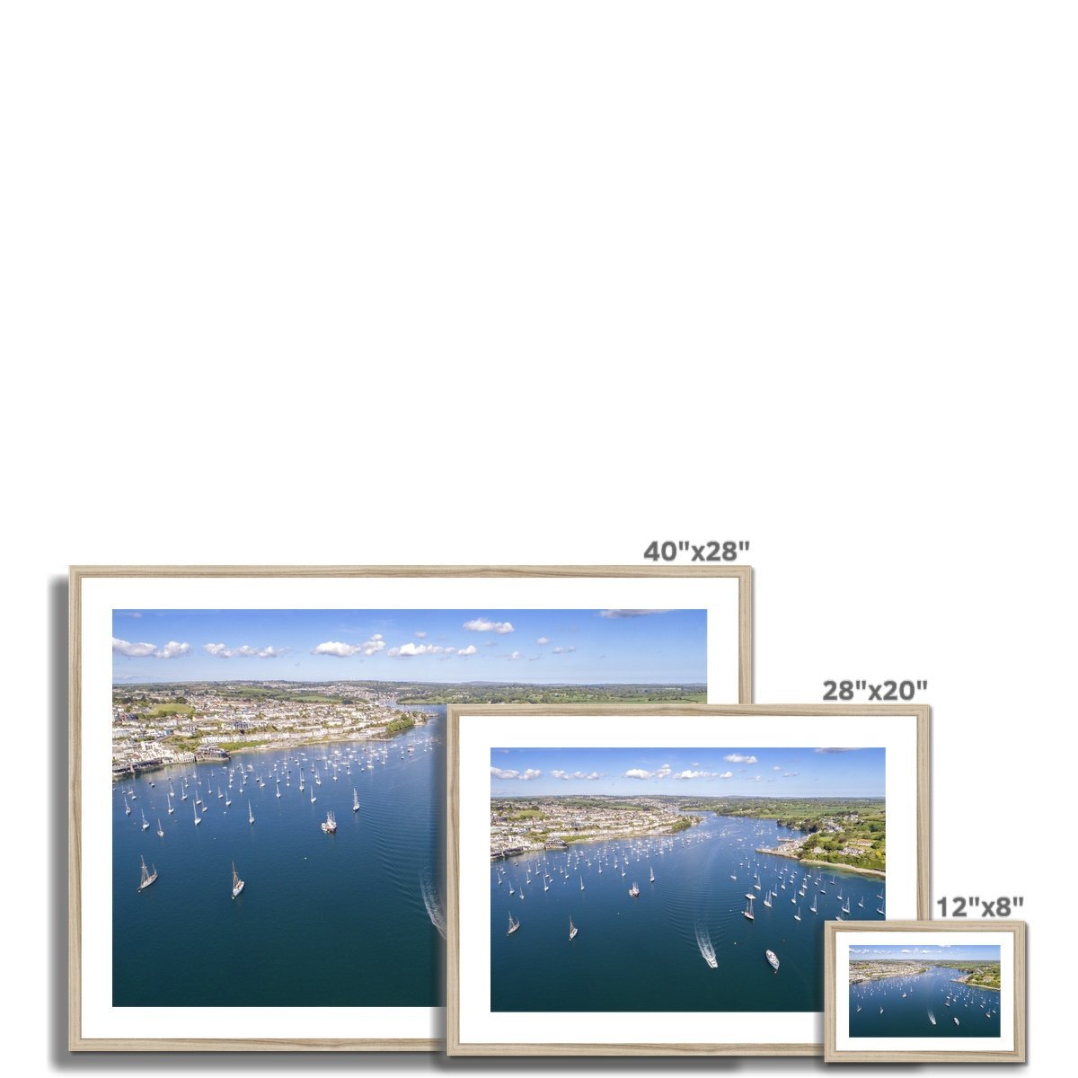 falmouth harbour view framed photograph