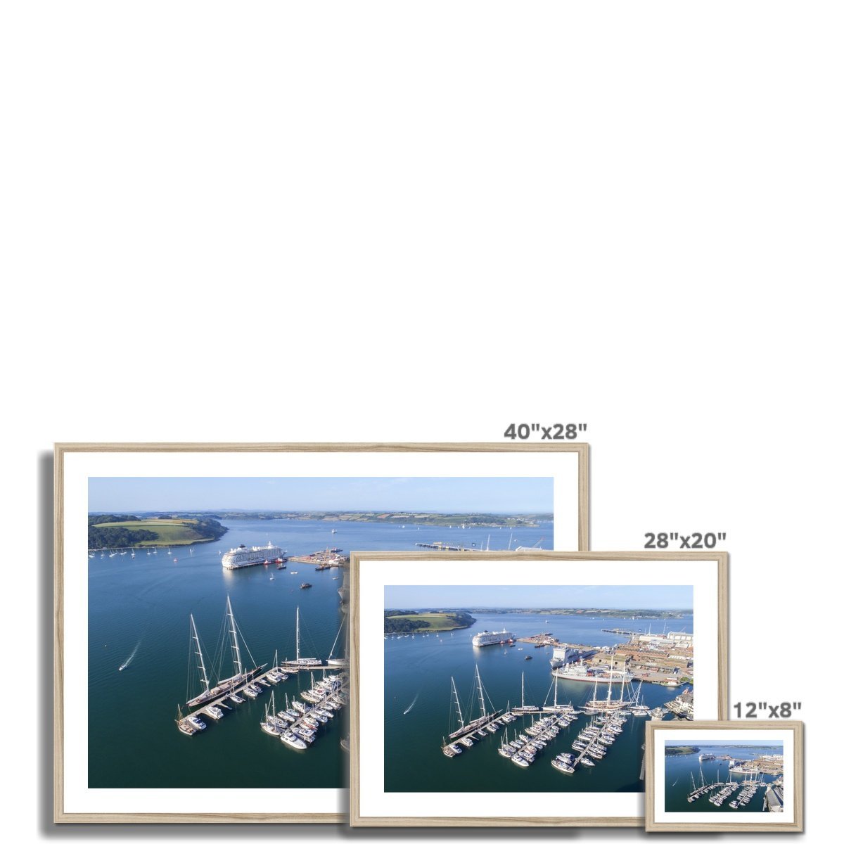 falmouth marina wooden frame sizes