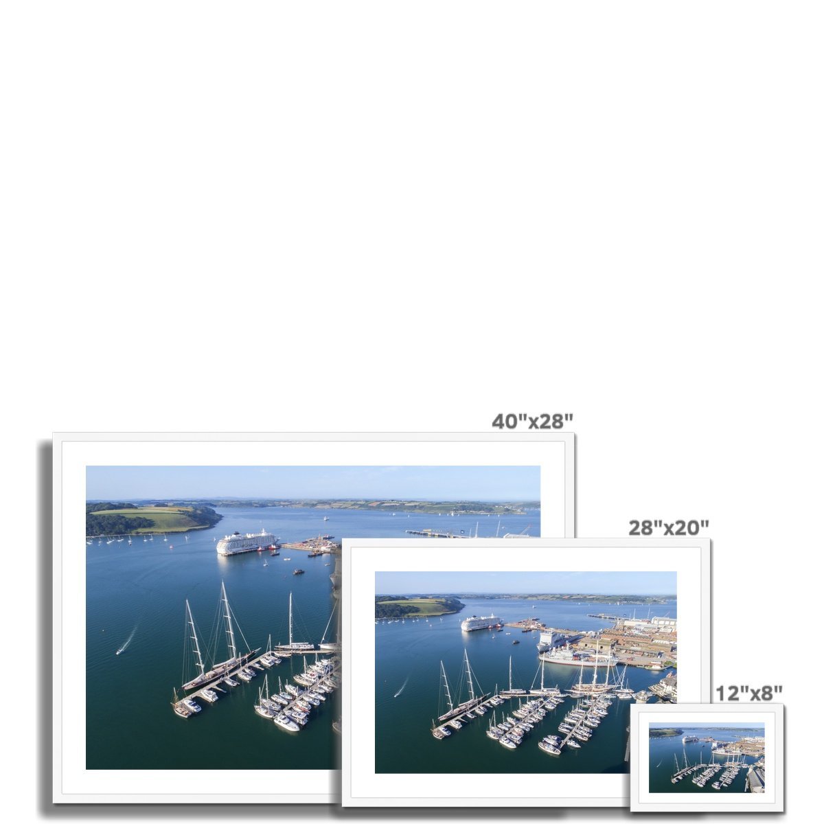 falmouth marina framed photograph