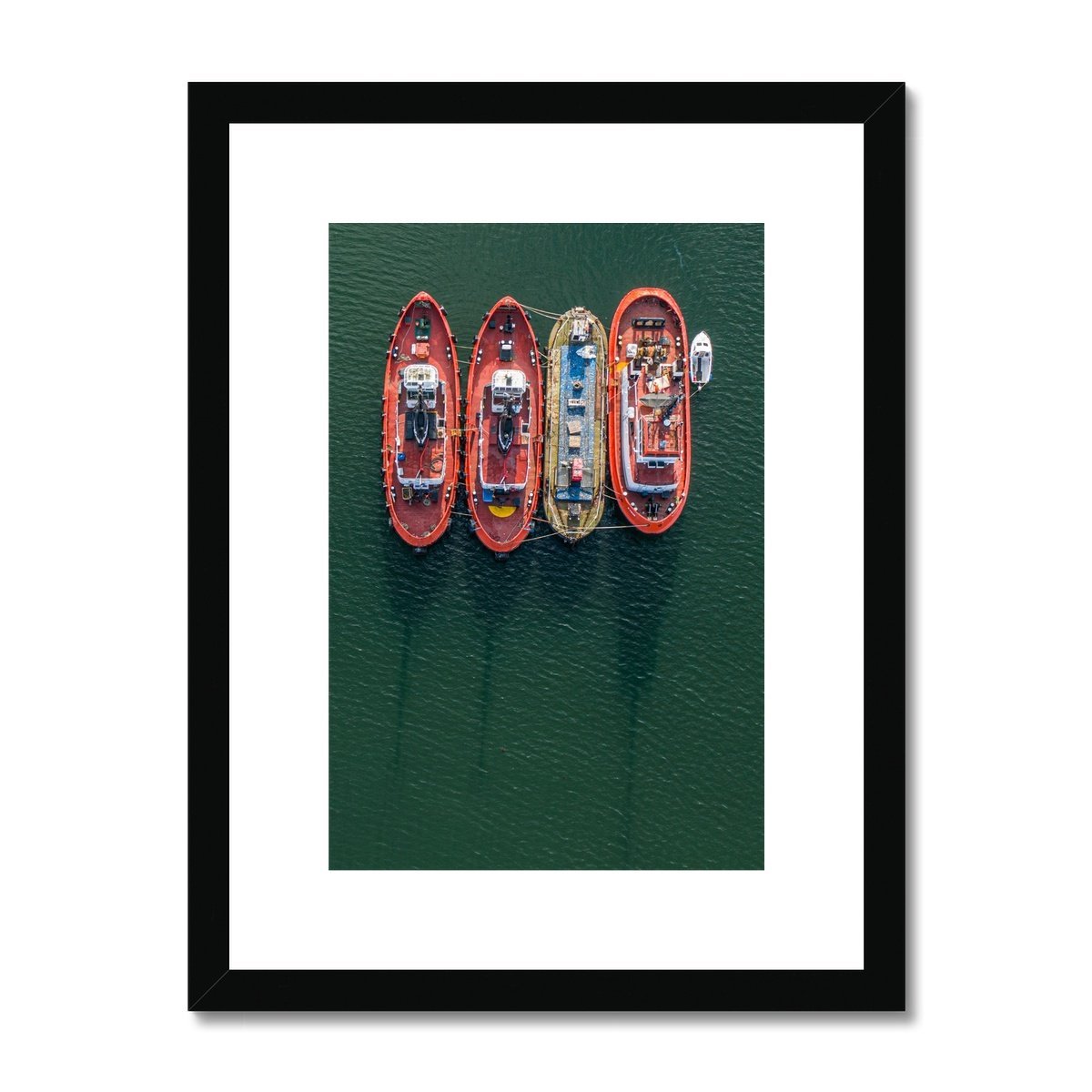 falmouth working boats framed print