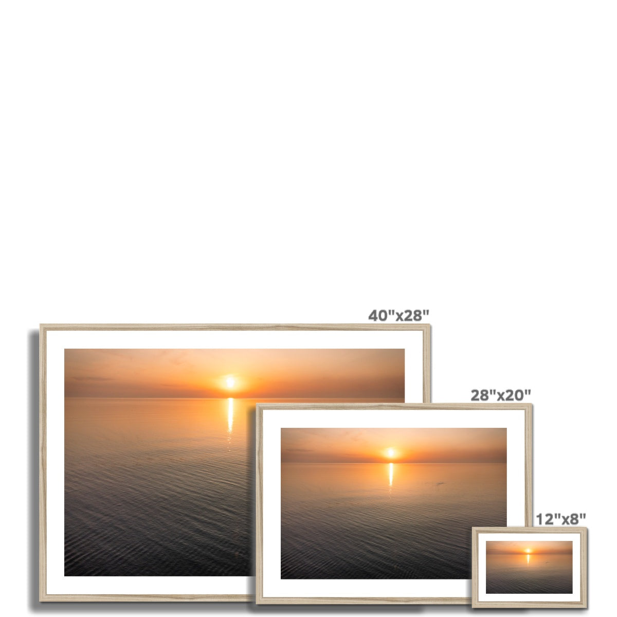 sunset calm wooden frame sizes