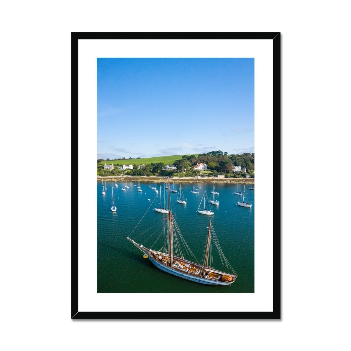 flushing sailing boat framed print