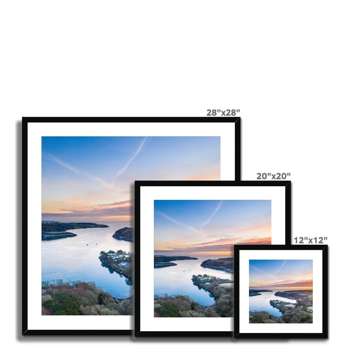 frenchmans creek dawn square wooden frame sizes