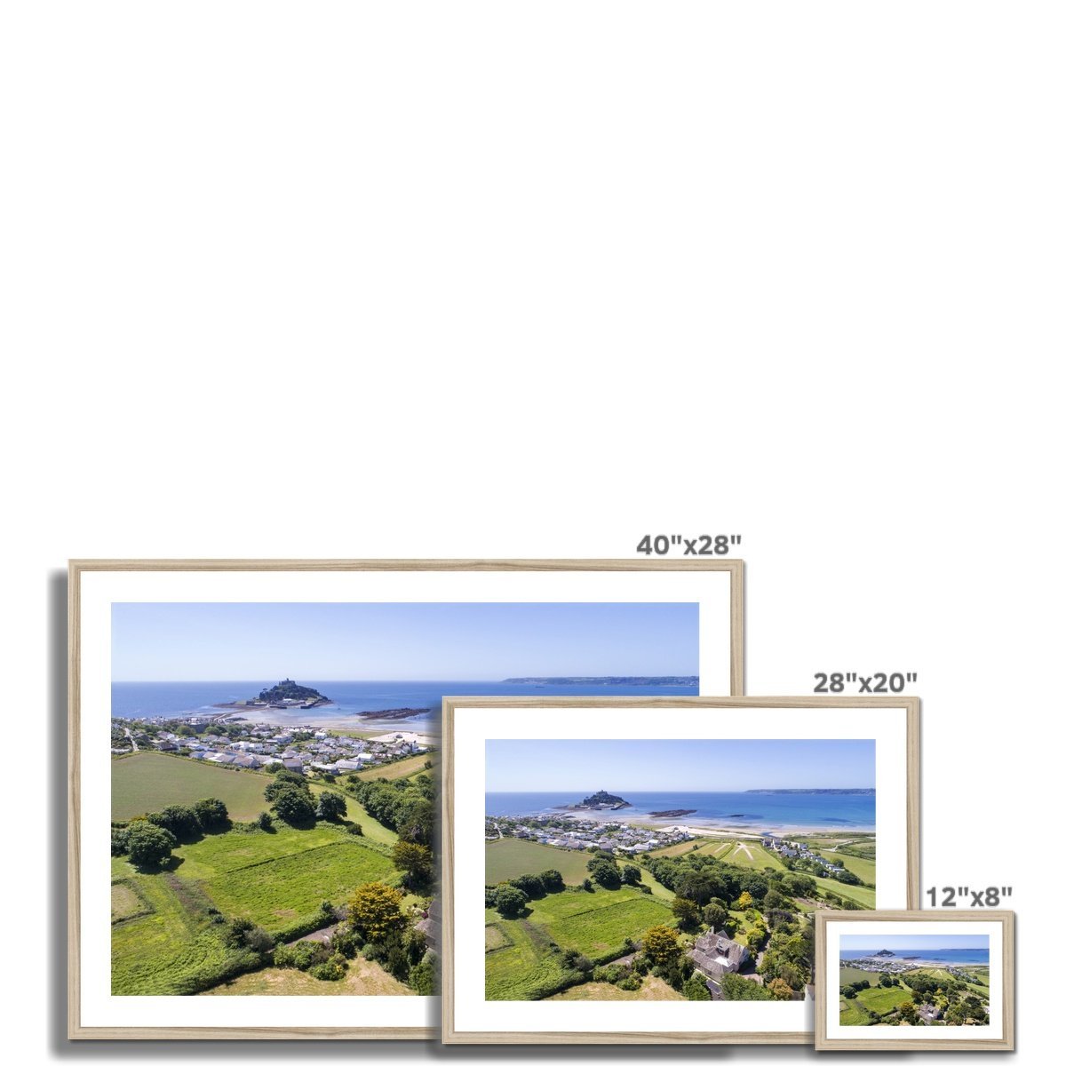 marazion to st michaels mount wooden frame sizes