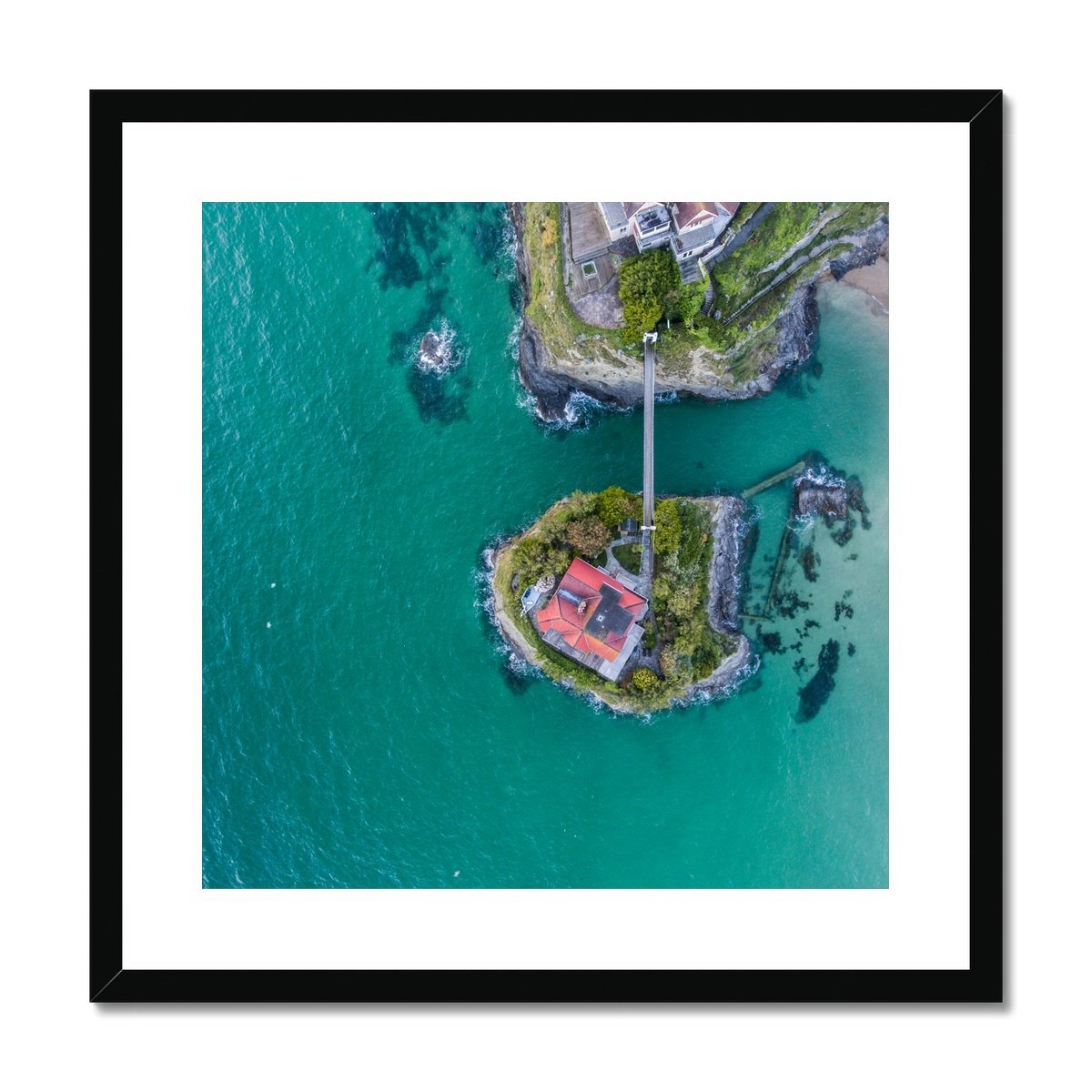 the island towan beach newquay framed print