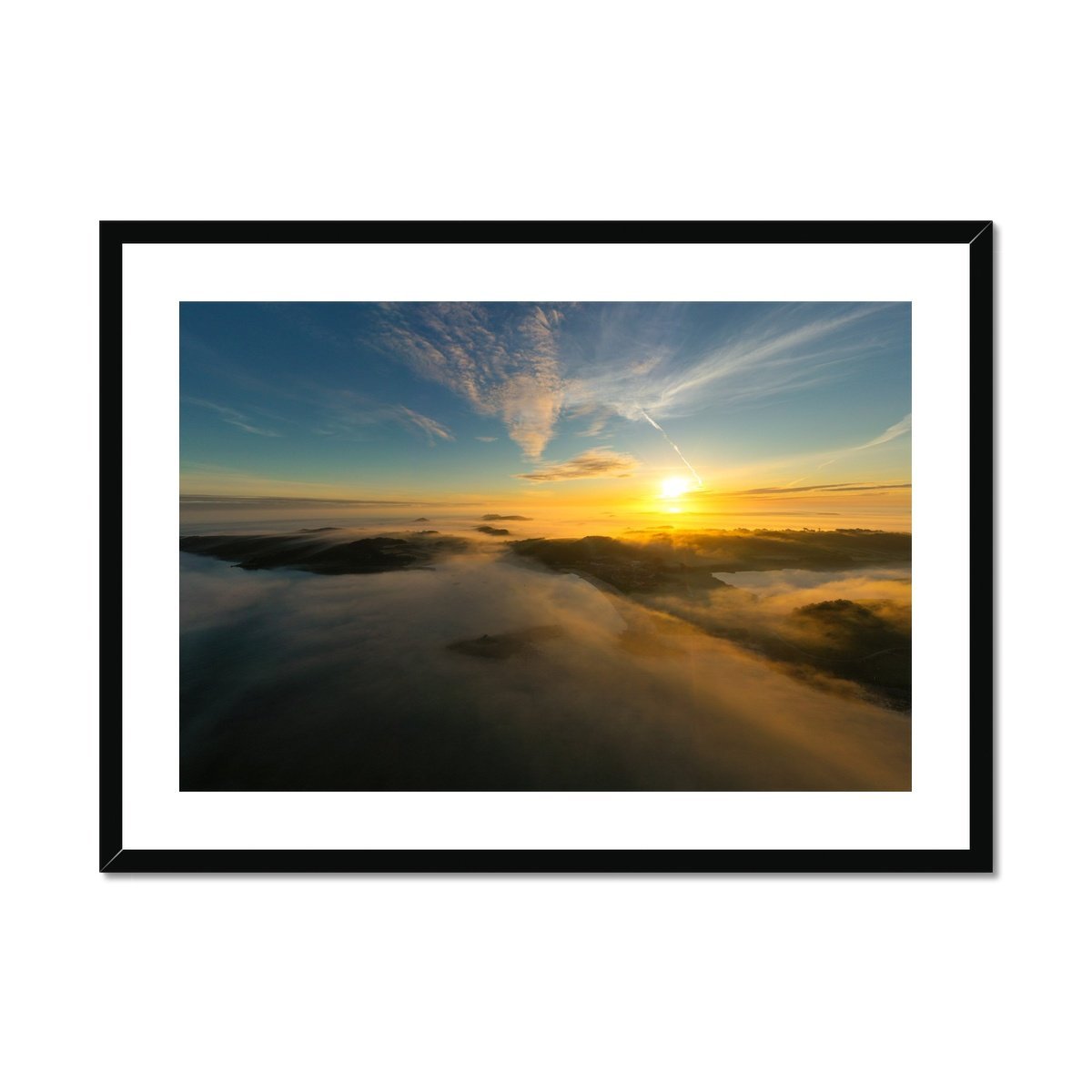 tresco misty morning framed print